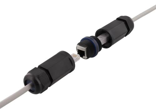 DELTACO waterproof and dustproof joint for patch cable, 2x RJ45, Cat6, screen (LD-001)