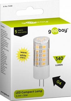 GOOBAY LED compact G4 warm-white 3.5W 340lm 12VAC/DC (71438)