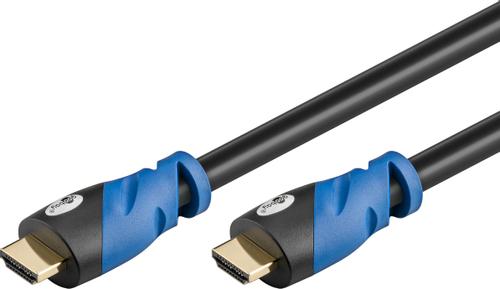 Goobay Premium HDMIâ?¢ cable with Ethernet, 1.5 m - HDMIâ?¢ A-plug>HDMIâ?¢ A-plug (72317)