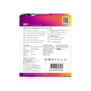 SILICON POWER Armor A60 External Hard Drive  (SP040TBPHDA60S3K)