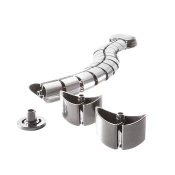 LOGILINK - Flexible cable channel for desktops, 720 x 75 mm (15 joints), silver (KAB0064)