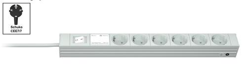 Vertiv Vertiv Knürr DIS Rack PDU, Compact, 0U/1U, input SchGBo 230V 16A, outlets (6)SchGBo (033020064)