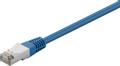GOOBAY CAT 5e patchcable, F/UTP, blue, 0.5 m - w/o latch protection, CCA