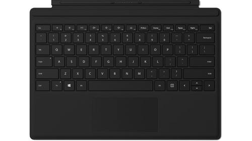 MICROSOFT Surface Pro Type Cover with Fingerprint ID - Toetsenbord - met trackpad, versnellingsmeter - backlit - Portugees - zwart - commercieel - voor Surface Pro (Medio 2017), Pro 3, Pro 4 (GKG-00011)