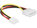 DELOCK Cable Power 4 pin male > 4 pin floppy female 15 cm