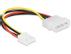 DELOCK Cable Power 4 pin male > 4 pin floppy female 15 cm