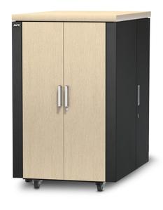 APC NetShelter CX 24U Secure Soundproof Server Room in a Box Enclosure - Shock Packaging (AR4024SP)