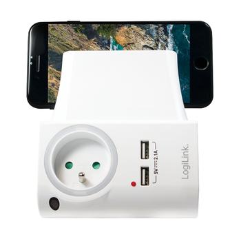 LOGILINK Socket adapter (FR), 2 Port  (PA0166)