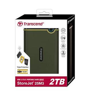 TRANSCEND 1TB Slim StoreJet 2.5inch M3G Portable USB3.0 Military Green (TS1TSJ25M3G)