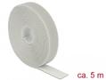 DELOCK Klett-Kabelbinder 20mm x 5m Rolle grau