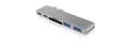 ICY BOX Dual USB-C Hub Till MacBook Pro, 2xUSB-C till 2xUSB 3.0, USB-C, USB-C med PD, SD/ microSD (IB-DK4036-2C)
