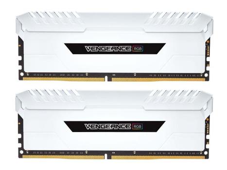 CORSAIR 16GB (2 x 8 GB) DDR4 3000MHz CL16 Vengeance RGB Vit (CMR16GX4M2D3000C16W)