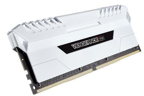 CORSAIR 16GB RAMKit 2x8GB DDR4 3000MHz 2x288Dimm Unbuffered 16-20-20-38 Vengeance White Heat Spreader custom performance PCB RGB LED (CMR16GX4M2D3000C16W)