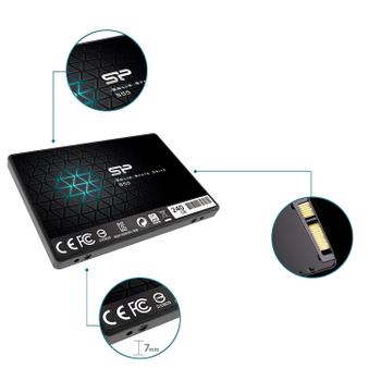 SILICON POWER SSD Slim S55 240GB 2.5'', SATA III 6GB/s, 550/450 MB/s, 7mm (SP240GBSS3S55S25)