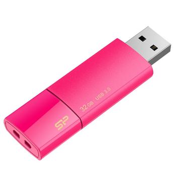 SILICON POWER Blaze B05 32GB, 32 GB, USB 3.0, Mac OS X 10.3 Panther, Svirvel, Lyserød, 0 - 70 °C (SP032GBUF3B05V1H)