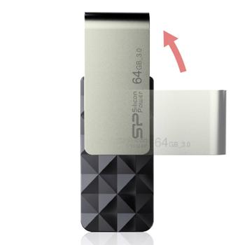 SILICON POWER USB-Stick  16GB USB 3.0  B30  Black (SP016GBUF3B30V1K)