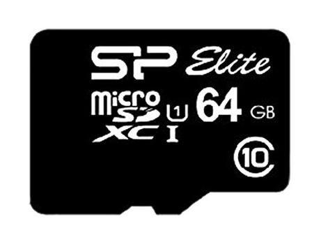 SILICON POWER memory card Micro SDXC 64GB Class 10 Elite UHS-1 +Adapter (SP064GBSTXBU1V10-SP)