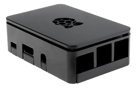DESIGNSPARK Raspberry Pi case, for 3 Model B / 3 B+ / Pi 2, black (ASM-1900036-22)