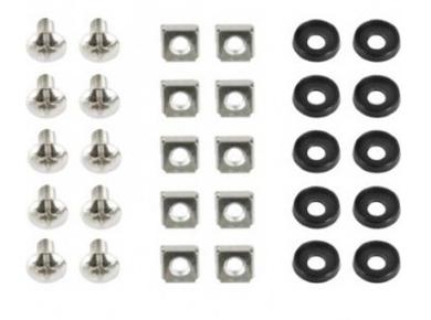 GEMBIRD Rack-monteringspakke Sort Grå (19A-FSET-01)