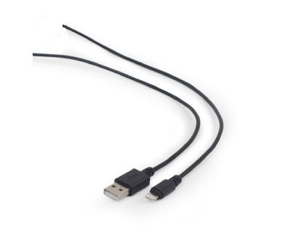 GEMBIRD USB data sync and charging lightning cable, 1m, black (CC-USB2-AMLM-1M)