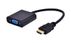 GEMBIRD adapter HDMI-A(M) ->VGA (F) + audio, on cable, black