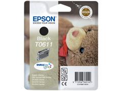 EPSON n Ink Cartridges, DURABrite" Ultra, T0611, Teddybear, Singlepack, 1 x 8.0 ml Black