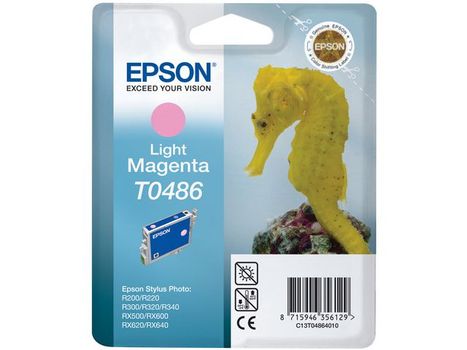 EPSON n Ink Cartridges,  T0486, Seahorse, Singlepack,  1 x 13.0 ml Light Magenta (C13T04864010)