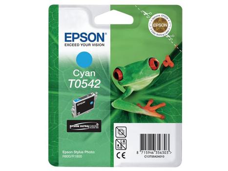EPSON n Ink Cartridges,  Ultrachrome,  T0542, Frog, Singlepack,  1 x 13.0 ml Cyan (C13T05424010)