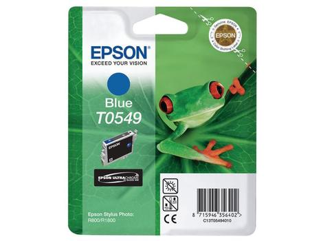 EPSON n Ink Cartridges,  Ultrachrome,  T0549, Frog, Singlepack,  1 x 13.0 ml Blue (C13T05494010)