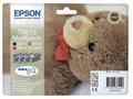 EPSON n Ink Cartridges, DURABrite" Ultra, T0615, Teddybear, Multipack, 1 x 8.0 ml Cyan, 1 x 8.0 ml Magenta, 1 x 8.0 ml Black, 1 x 8.0 ml Yellow