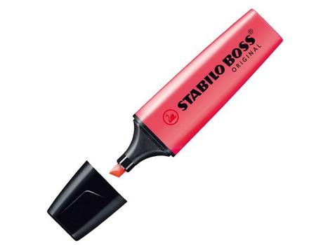 STABILO Tekstmarker STABILO Boss rød (70/40*10)