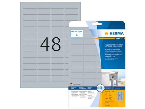 HERMA Etikett HERMA Silver 45, 7x21, 2mm (1200) (4221)
