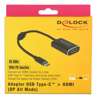 DELOCK Adapter USB Type-C™ Stecker > HDMI Buchse (DP Alt Mode) 4K 60 H (62988)