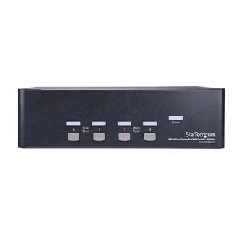 StarTech DisplayPort KVM - 4 port - 4K 60Hz - Dual Monitor KVM - DisplayPort Switch - KVM DisplayPort - Desktop KVM Switch (SV431DPDDUA2) - KVM / lyd / USB-svitsj - 4 porter - rackmonterbar (SV431DPDDUA2)