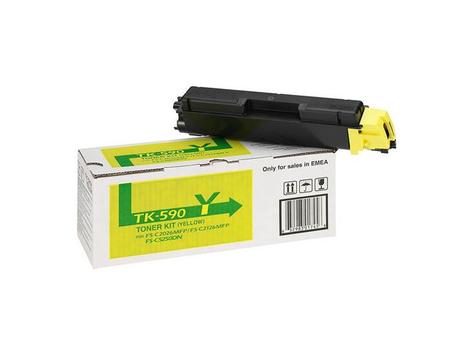 KYOCERA TK590Y Yellow Toner Cartridge 5k pages - 1T02KVANL0 (1T02KVANL0)