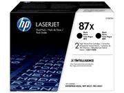 HP 87X - 2-pack - Høy ytelse - svart - original - LaserJet - tonerpatron (CF287XD)