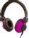 STREETZ hörlurar med mikrofon, svarsknapp, 1,5m kabel, brun/rosa