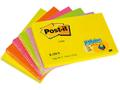 POST-IT Notatblokk POST-IT ZN 76x127 neon (6) (R350NR)