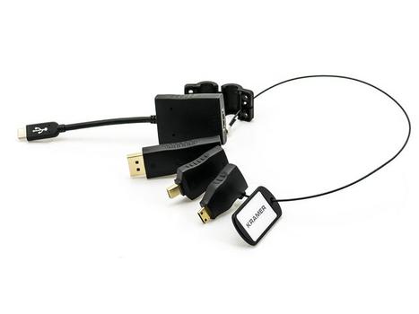 KRAMER Adaptor Ring 5_ Mini DisplayPort_ DisplayPort_ USB-C_ Mini HDMI to HDMI (99-9191029)