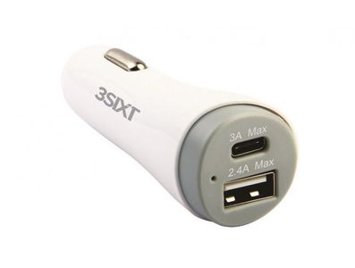 3SIXT USB oplader til bil USB og USB C (84299)