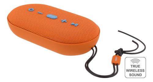 STREETZ vattentålig Bluetooth-högtalare,  2x5W, IPX5, TWS, BT 4.2, oran (CM754)