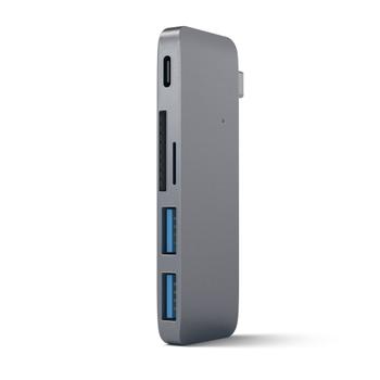 SATECHI Type-C USB 3-in-1 Hub Space Gray (ST-TCUPM)