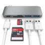 SATECHI Type-C USB 3-in-1 Hub Space Gray (ST-TCUPM)