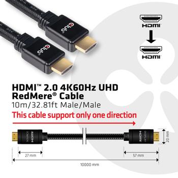 CLUB 3D Club3D HDMI-Kabel A -> A 2.0 RedMere 4K60Hz UHD 10 Meter bulk (CAC-2313)