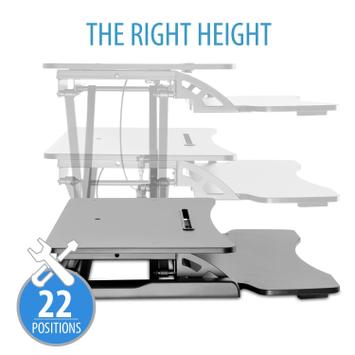 V7 SIT-STAND ESSENTIAL WORKSTATION UP TO 33 LBS (15 KG) - ADJ HGT ACCS (DT2SSB-1E)