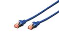 DIGITUS CAT 6 S-FTP patch cord Cu LSZH AWG 27/7 length 0.25 m 10 pieces color blue NS