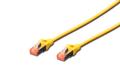 DIGITUS CAT 6 S-FTP PATCH CORD CU LSZH AWG 27/7 LENGTH 0.5 M 10 PIECES COLOR YELLOW NS
