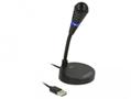 DELOCK USB Microphone with base and Touch-Mute Button