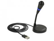 DELOCK USB Microphone with base and Touch-Mute Button (65868)
