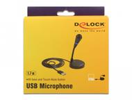 DELOCK USB Microphone with base and Touch-Mute Button (65868)